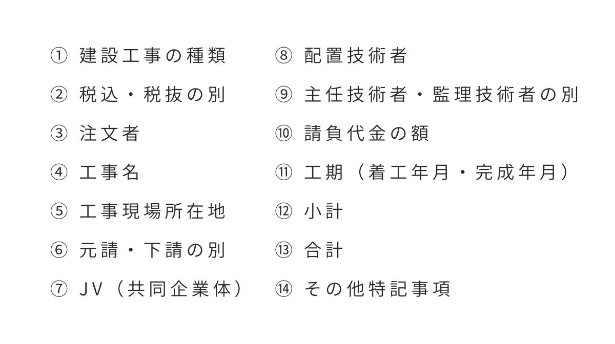 工事経歴書の14項目完全解説！正しい書き方のポイント