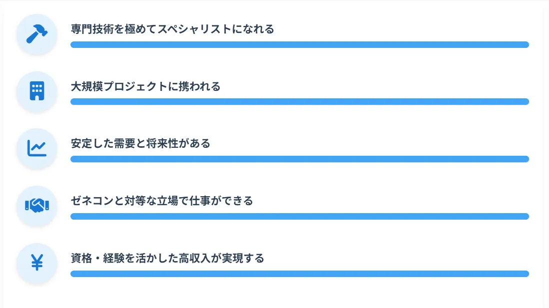 サブコン業界で働く5つのメリット