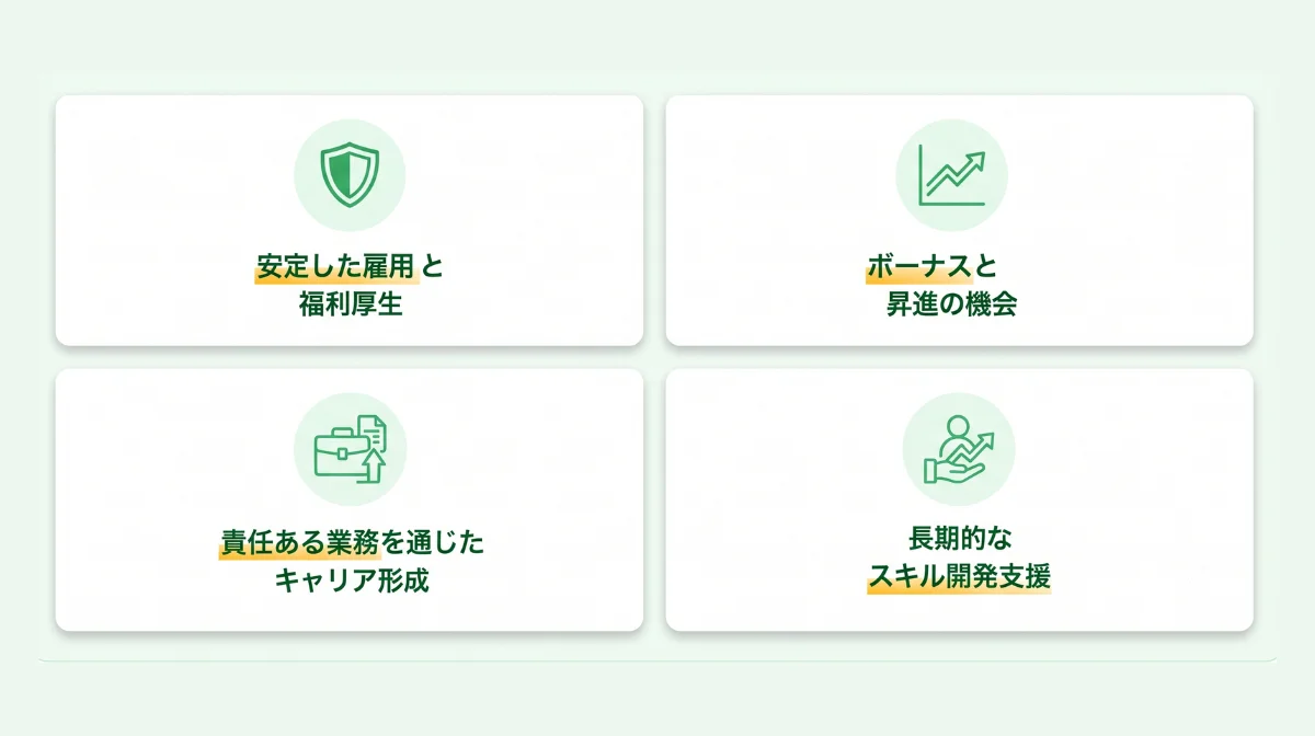 施工管理の正社員で働く4つのメリット