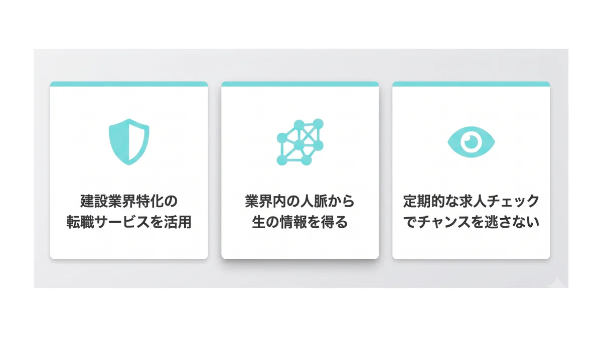 施工管理の転職を有利に進めるための情報収集法