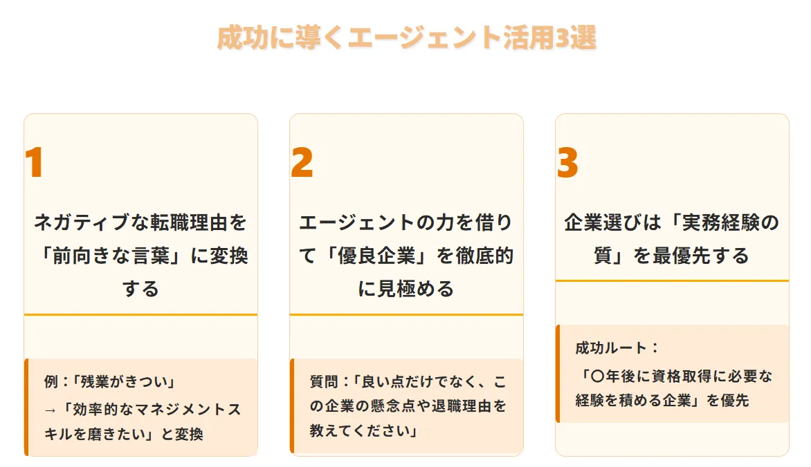 【最重要】建設業の転職を成功に導くエージェント活用の3つの鉄則
