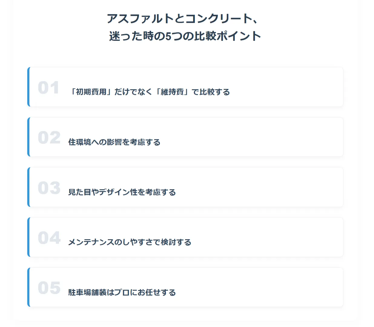 適切な判断のために！検討すべき5つの基準