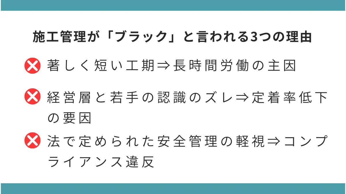 なぜ施工管理は「ブラック」と呼ばれるのか？ 3つの構造的な理由