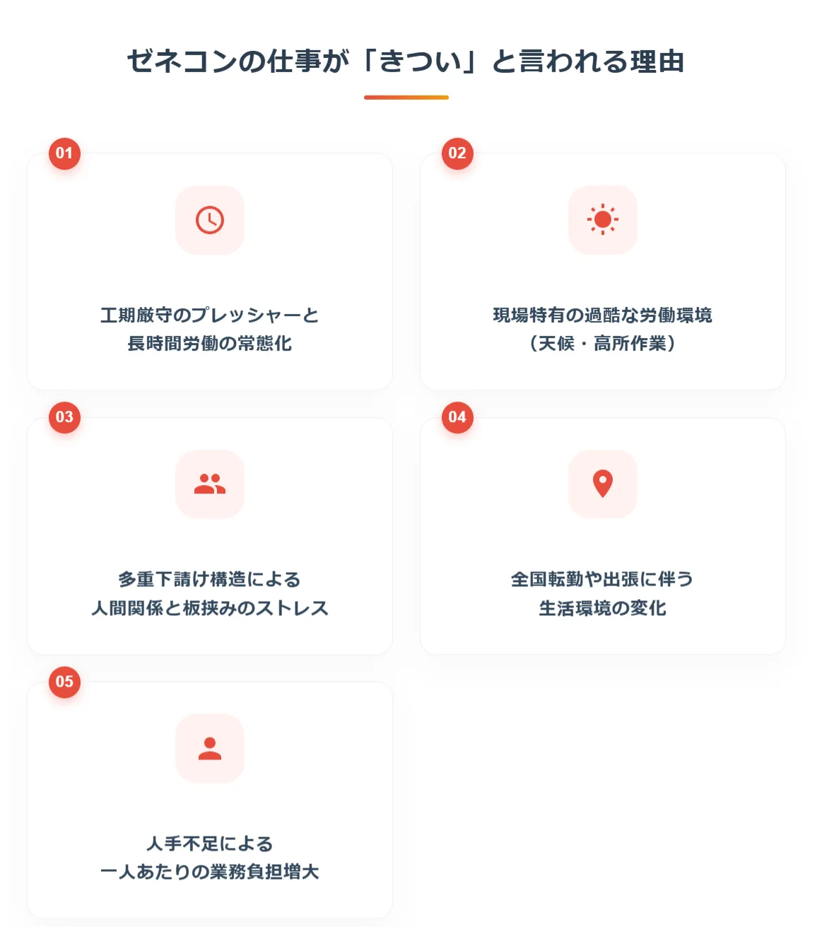ゼネコンの仕事が「きつい」「激務」と言われる5つの構造的な理由